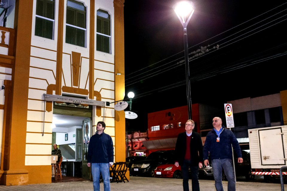 06.06.2018 Vistoria da obra de iluminação do Mercado Público de Pelotas - Fotos Gustavo Mansur