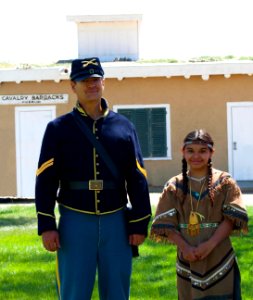 Living History: Cavalry Soldier and His Daughter