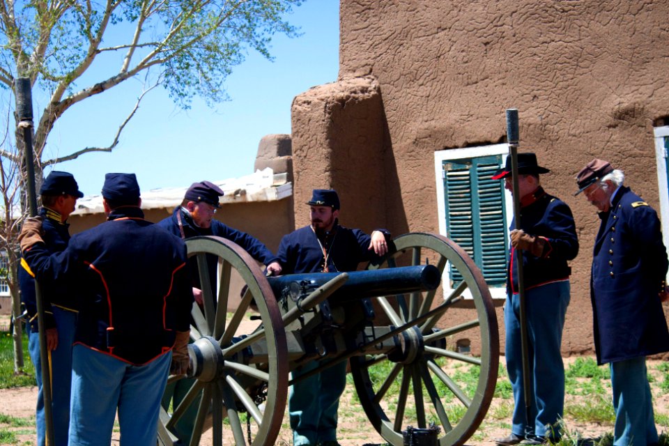 Living History - Artillery Crew Preparing to Fire Cannon