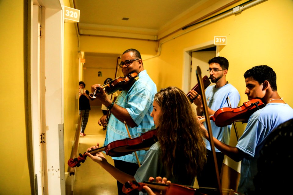 15.01.2019 -  Apresentação do coro de Violinos de Minas Gerais na Beneficiência Portuguesa  - Foto: Gustavo Vara