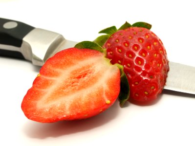 Strawberry cut photo