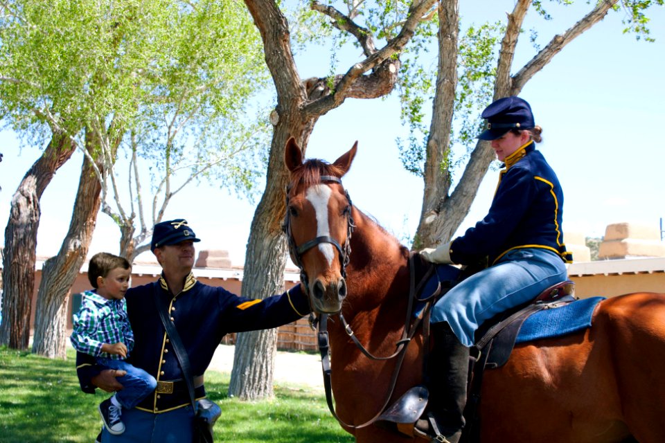 Living History: Cavalry Soldiers and Young Boy