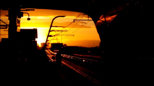 Sunset at Carnegie station