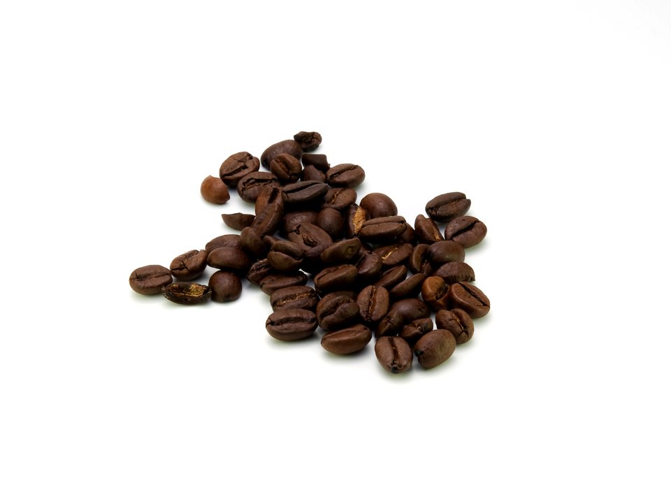 Some Coffeebeans on White