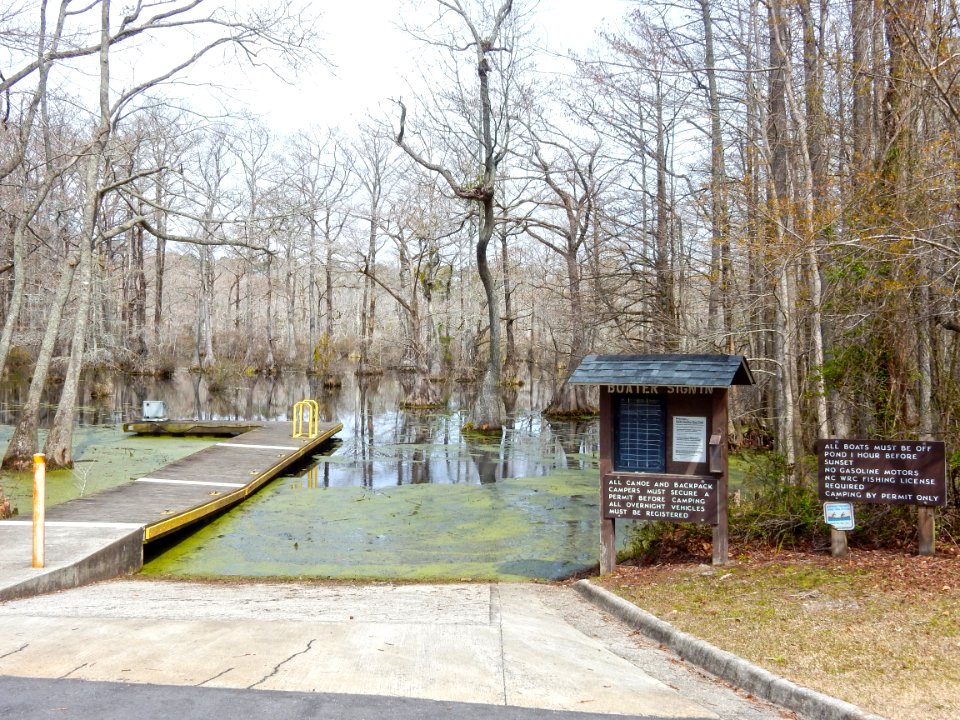scene boat ramp Merchants Millpond SP ncwetlands KG