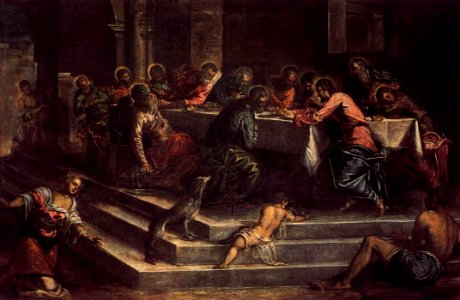 TINTORETTO The Last Supper c. 1570 Santo Stefano, Venice