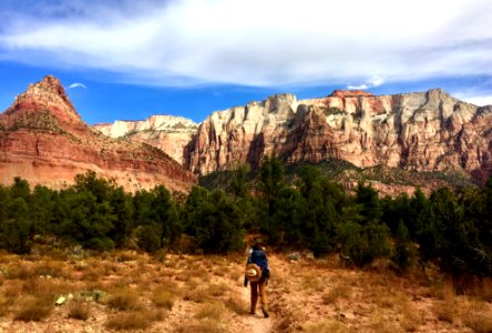 Hiking from a plot on the Chinle Trail