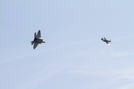 F-22A Raptor + P-51 Mustang 4 photo