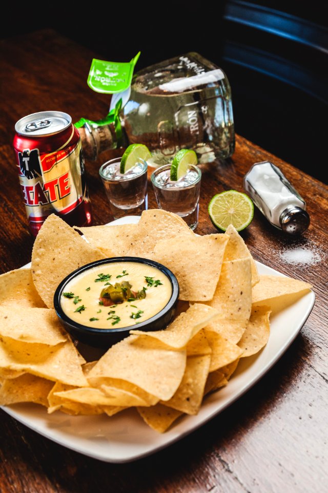 Chips & Queso, Tequila, Tecate at Citizen Bar Chicago
