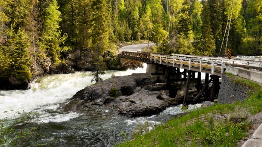 Dawson Falls bridge, Wells Gray