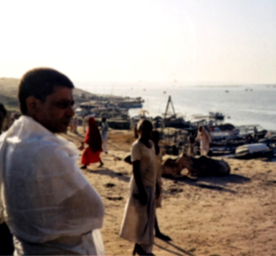 Sri Sainathuni Sarath Babuji on the Banks of the Ganges, Allahabad - 1995