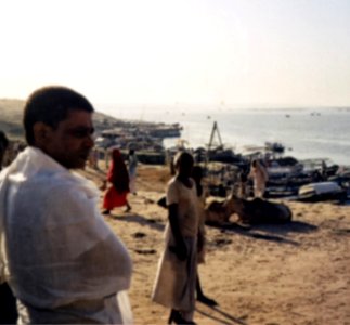 Sri Sainathuni Sarath Babuji on the Banks of the Ganges, Allahabad - 1995