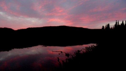 Coucher de soleil au lac Caron parc des Grands Jardins