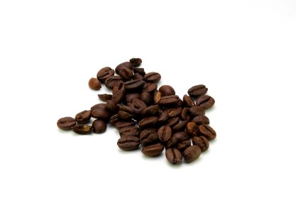 Some Coffeebeans on White photo