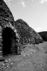 Death Valley Charoal Kilns Black and White