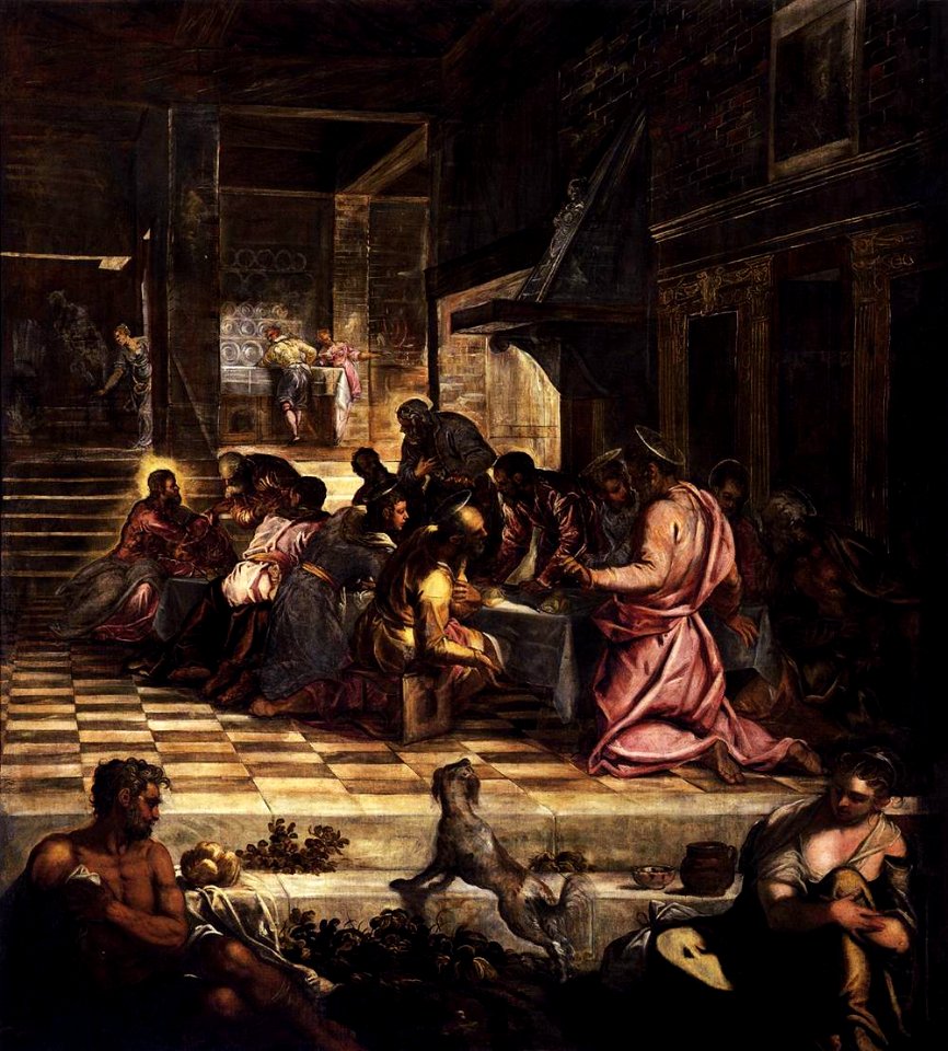 TINTORETTO The Last Supper 1579-81 Scuola Grande di San Rocco, Venice