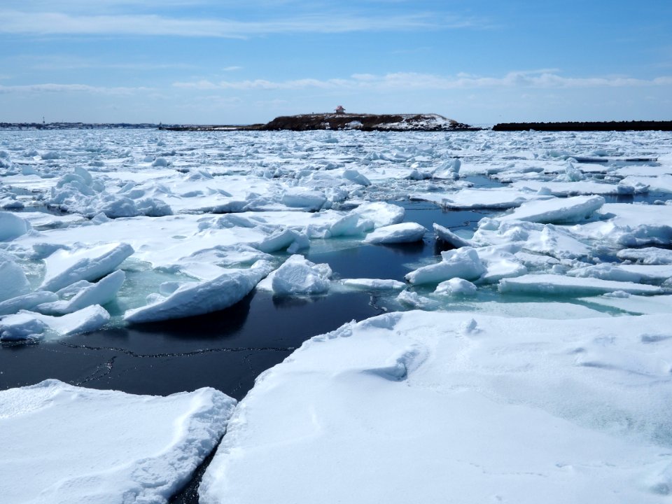 Drift ice in Nemuro City