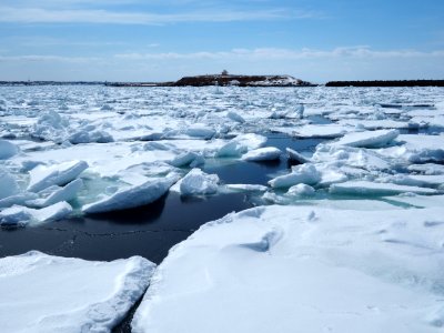 Drift ice in Nemuro City