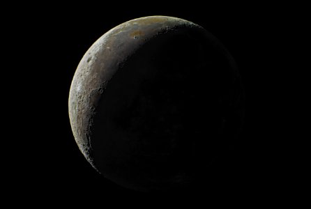 Waning Crescent (Earthshine) photo
