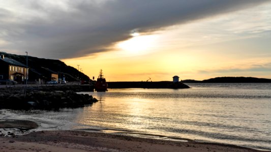 Fiskebäcksvik harbor at golden hour 1 photo