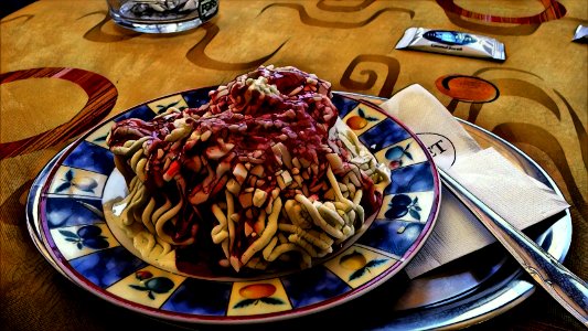 Spaghetti ice cream