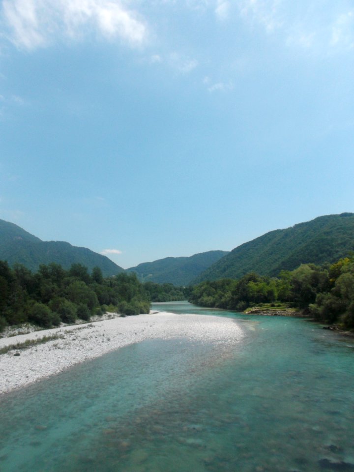 The Soča on the bridge after Tolmin