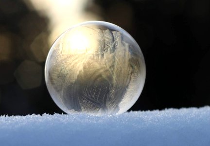 Sun in an Ice Bubble photo