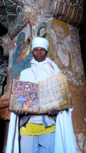 Ethiopia and Priest with Bible photo