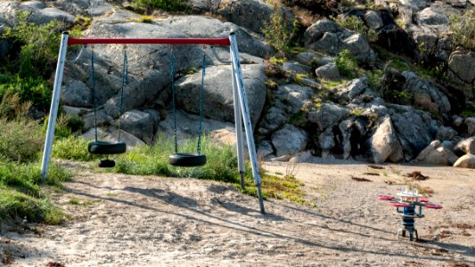 Kid's playground in Sävens camping in Skalhamn