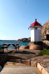 Lighthouse in Skalhamn harbor 3 photo