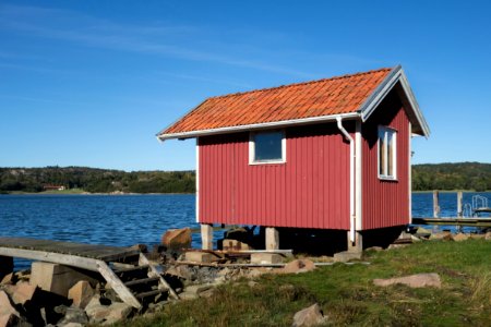 Fishing hut by Brofjorden at Loddebo photo