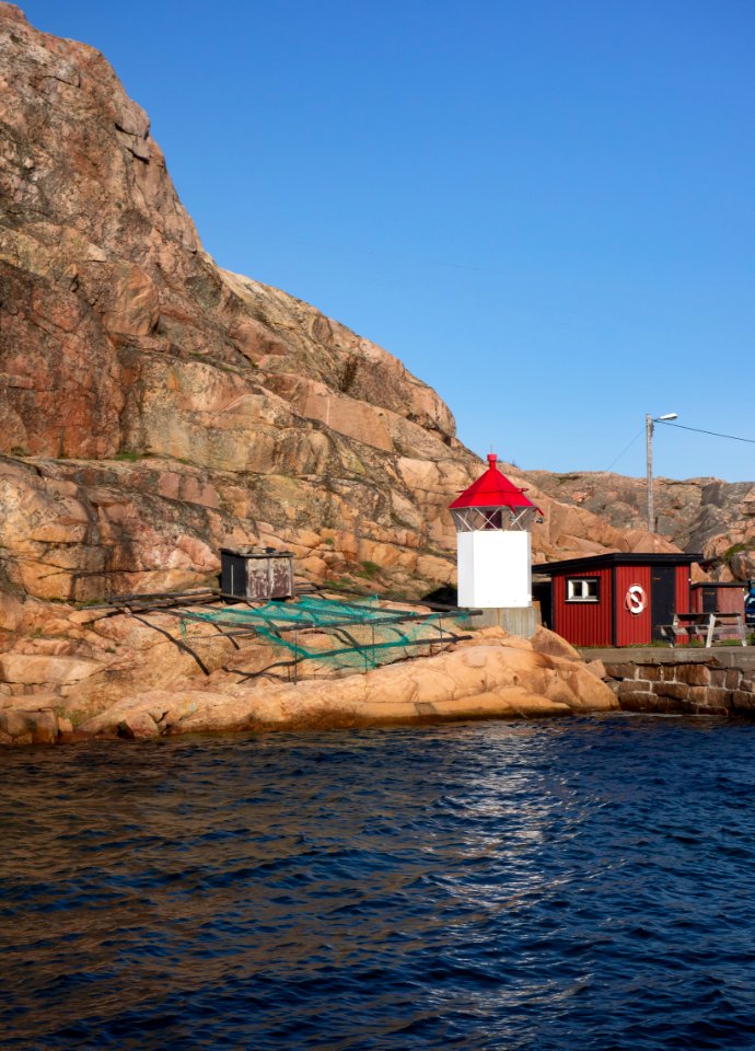 Lighthouse in Skalhamn harbor 2 photo