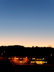 LEVA, Lysekil Electricity company at blue hour 2 photo