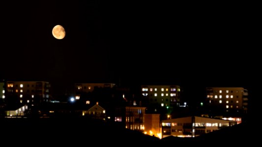 Moonrise over Lysekil photo