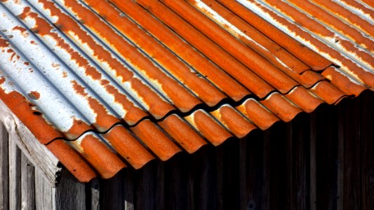 Corrugated rusty roof 1 photo