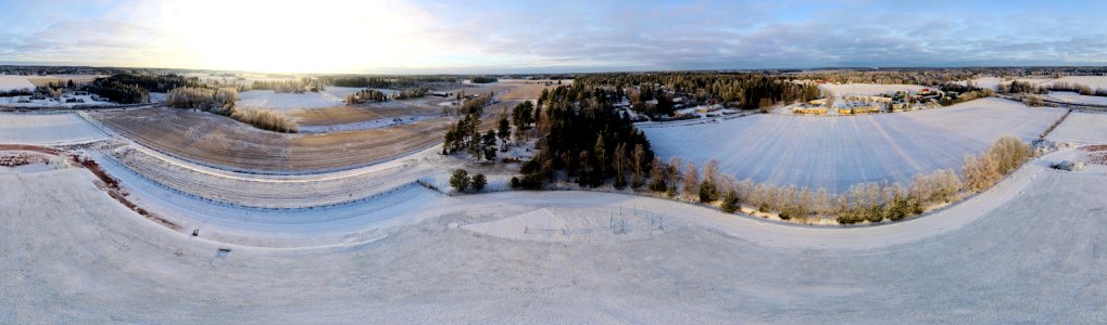 20180112 Above Aura sports field 360 drone panorama