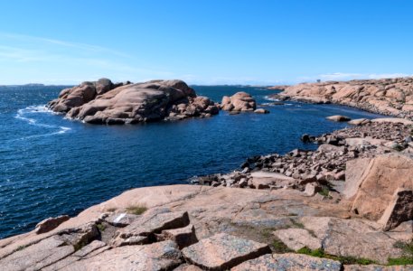 Stångehuvud red granite cliffs 07 photo