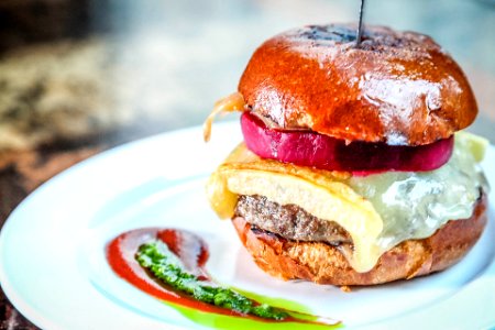 Burger with Brie Cheese + Beet