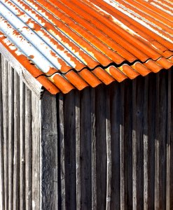 Corrugated rusty roof 2 photo