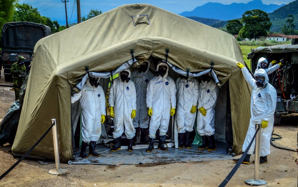 barraca de descontaminação