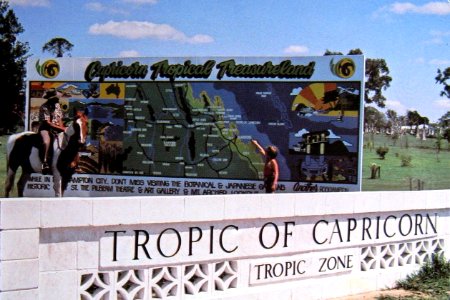 Circa 1980. Tropic of Capricorn, Rockhampton, Queensland, Australia. photo