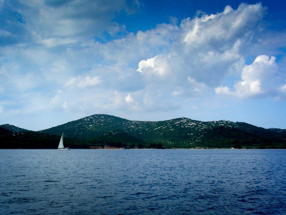 Sailboat in the Kornati Isalnds