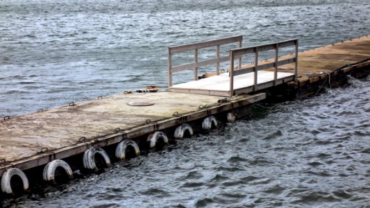 Two connected floating jetties photo