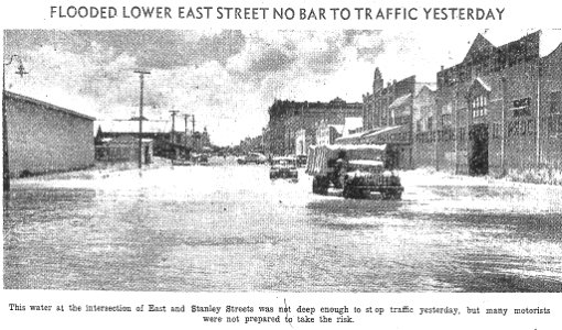 1954, February 16. Rockhampton in flood. Cutting from The Morning Bulletin, page 6.