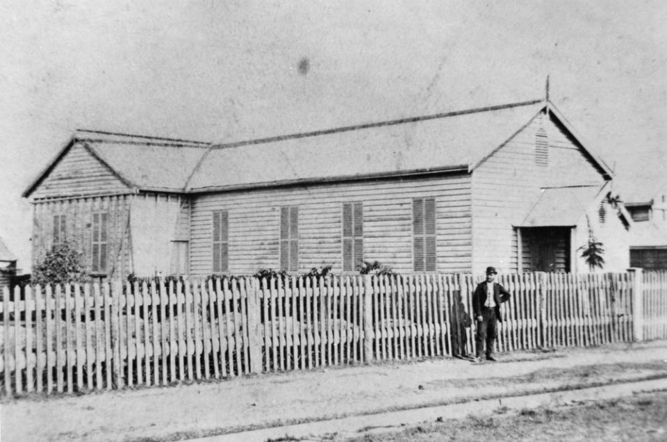 c. 1875. First Presbyterian Church at Rockhampton.