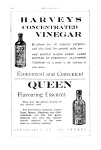 1930s. Advertisement for Queen Vanilla Essence (a product made in Brisbane, Queensland) photo