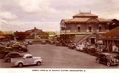 Circa 1940. Railway Station, Rockhampton, Queensland. photo