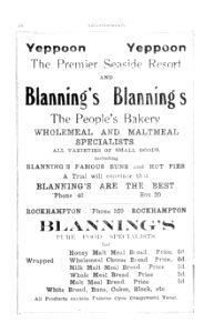 1930s. Advertisement for Blanning's Bakery "The People's Bakery", Yeppoon photo