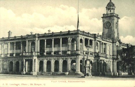 c. 1895. Rockhampton Post Office in the centre of the city. photo