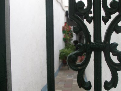 Patio de una casa. Barrio del Moral. Tarifa (Cádiz) photo